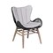 Armen Living Sydney and Fanny 5 Piece Outdoor Patio Dining Set in Light Eucalyptus Wood Gray Cushions 840254335981 - alternate 3